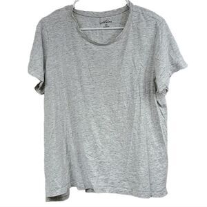 Eddie Bauer XXL/2X Gray Ash Heather Casual Soft Cotton Tee Short Sleeve Shirt